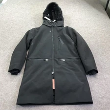 The Arrivals Coat Womens XS Black Hailstorm III Down Parka Fur Hood Jacket