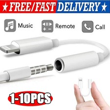 For iPhone Headphone lot Adapter Jack 8Pin to 3.5mm Aux Cord Dongle Converter