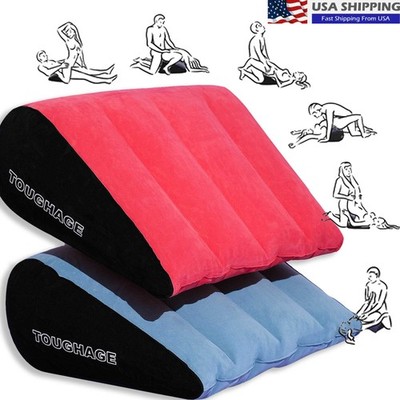 TOUGHAGE Inflatable Pillow Wedge Soft Cushion Couples Love Position Furniture US