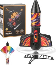 Rocket Launcher for Kids, Motorized Air Rocket Toy with Parachute, Self-Launc...
