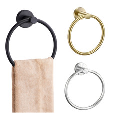 Stainless Steel Towel Ring Towel Holder Hanger Wall Mounted for Bathroom Hotel
