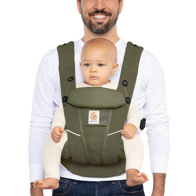 Ergobaby Omni Breeze Mesh Baby Carrier, All Positions, 7-45 lbs, Onyx Black