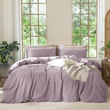 100 Organic Cotton Duvet Cover Set 3-piece Silky Soft Breathable Hypoallergenic
