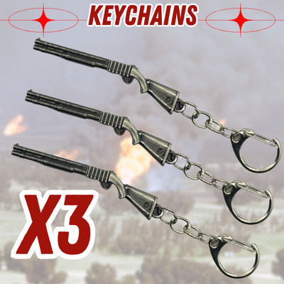 3 Pack Shotgun Keychain Gun Video Game CS2 CSGO PUBG COD Keyring Key Ring Gift