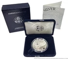 1997 P Philadelphia American Silver Eagle Proof Dollar $1 Coin W Box and COA