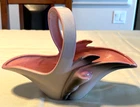 Vintage Hull USA #72 Pink and Gray Ceramic Basket (1940-1950)