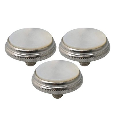 3PCS Trumpet Valve Finger Buttons Silver White Shell Musical Accessories