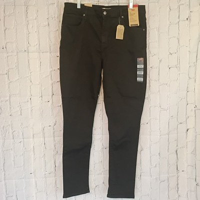 NWT Levis 721 High Rise Skinny Jeans Womens 16 Medium W33 L30 Black Hypersoft