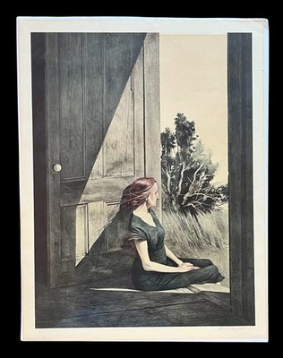 Rare Andrew Wyeth SIGNED Watercolor Print Christina Olson