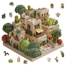 Wooden Puzzles for Adults, Micro Garden Sping Puzzles, Wood Puzzles Adult,