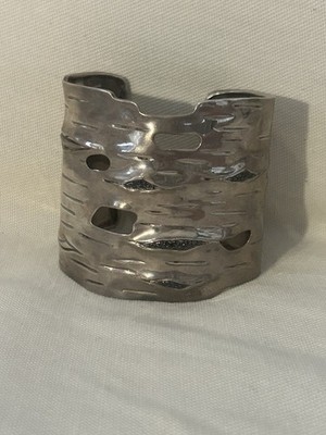 Michael Aram Sterlingsilber schwarzer Diamant verzauberte Waldrinde Manschette Armband