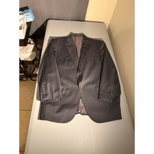 Loro Piana Wool Pinstripe Blazer 40S Charcoal Grey Denver CT Cremieux