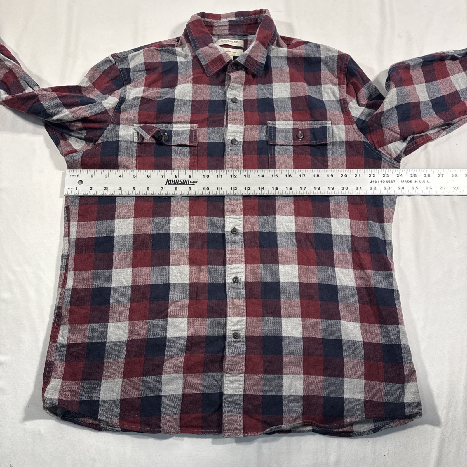 Goodthreads Flannel Herringbone Button Down Shirt… - image 4