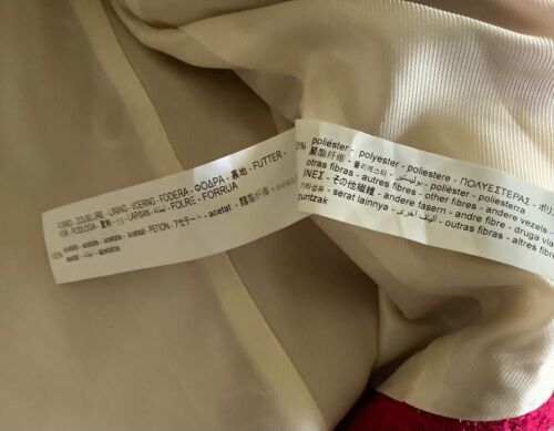 Giacca blazer ZARA rosso cropped testurizzato sfilacciato doppiopetto media nuova con etichette gy - Foto 3 di 15
