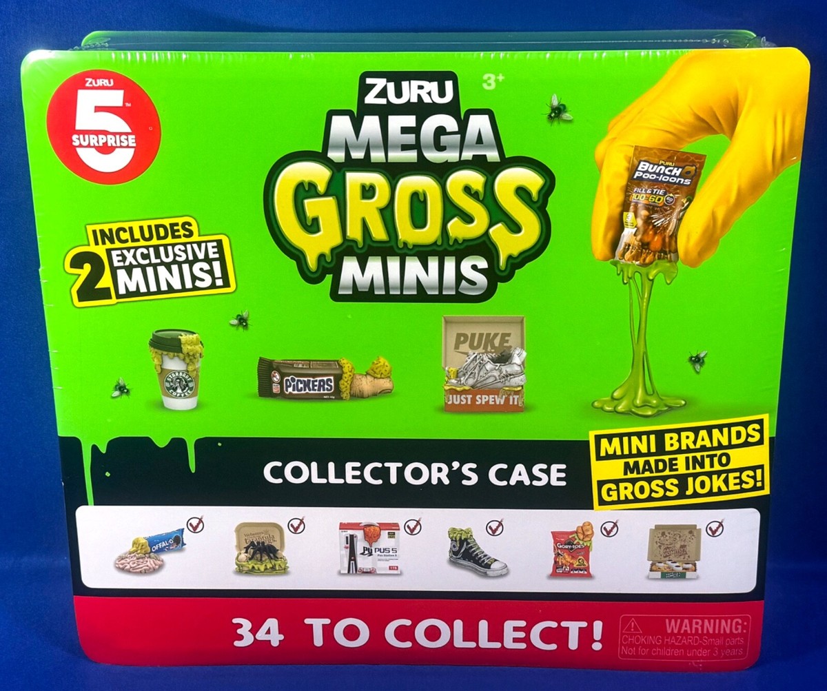 New MEGA GROSS MINIS COLLECTOR'S CASE w 2 EXCLUSIVE Mini Brands