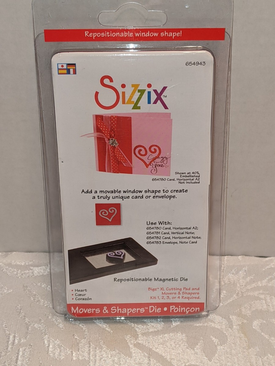 Sizzix Movers Shapers Heart Repositionable Magnetic Die 654943