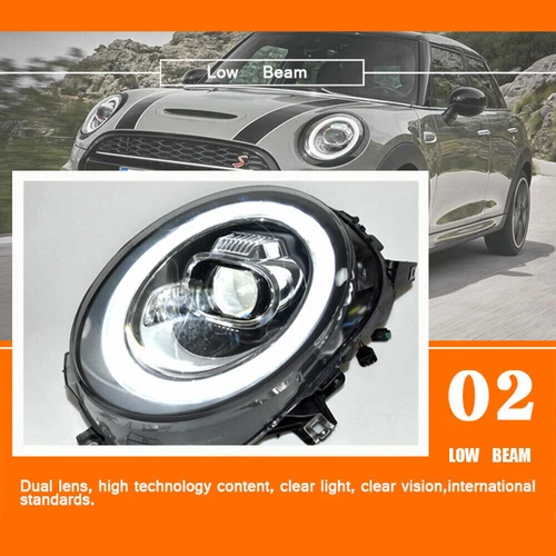 LED Headlights Assembly LED DRL Headlamps Pair L&R For BMW MINI F56 2014-2019 - Bild 11 von 17