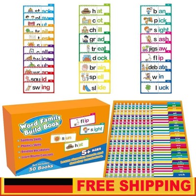 CVC Word Flip Chart Sight Words Games Educational Interactive for Preschool DE