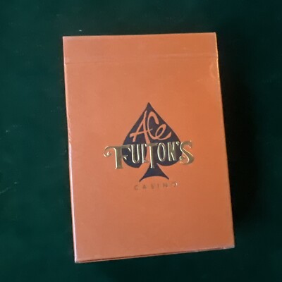 Orange Ace Fulton's Casino Vintage Back Ace Fulton's Casino