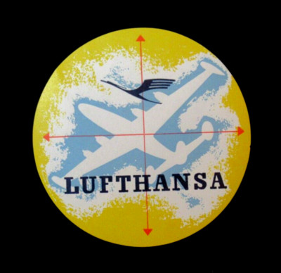 Lufthansa Vintage Luggage Label Sticker