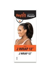 HeySis Luxury Multi-Blend Drawstring Ponytail -  1 BLACK - J WRAP 12" 