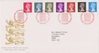 GB ROYAL MAIL FDC FIRST DAY COVER 1989 MACHIN DEFINITIVES 15p-37p  BUREAU PMK