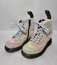 Dr. Martens 1460 Pascal T Kids Rainbow Glitter Boots Size US 8