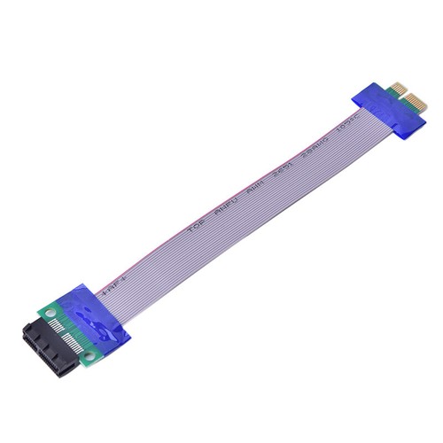 PCIE PCI-Express 1X - 1X Riser Extension Card Ribbon Extender Cable Powere YNf8 - 第 2/6 張圖片
