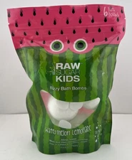Raw Sugar Kids Fizzy Bath Bombs Watermelon Lemonade 6ct - FREE SHIPPING!