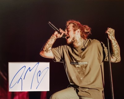POST MALONE Signed 14x11 Photo Display BEERBONGS & BENTLEYS COA