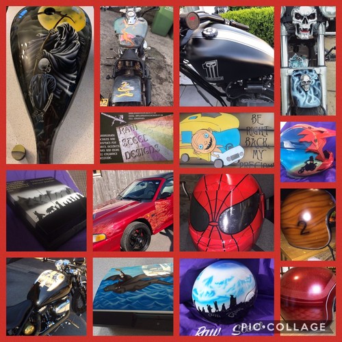 AIRBRUSH PAINTING CUSTOM DESIGN Motorcycle Car, Etc - Picture 4 of 12