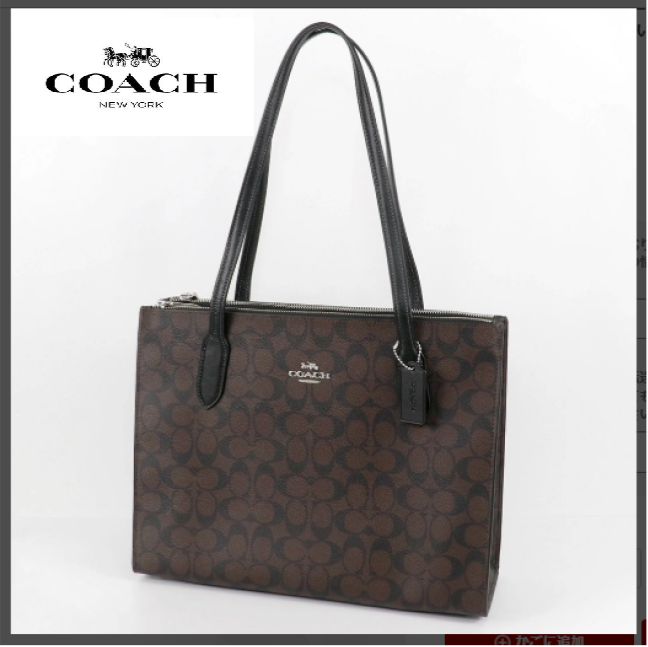 Coach CL399 Shoulder Bag Khaki Saddle Brown Lightly for sale