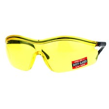 Yellow Lens Protective Safety Glasses UV 400 ANSI Z87.1 Adjustable Temple