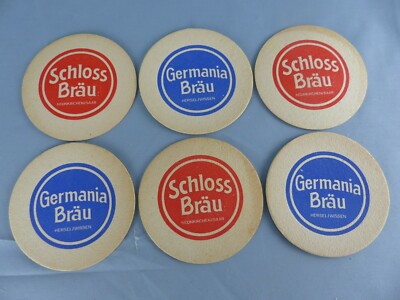 Lot de 6 SOUS BOCK CASTLE BREW NEUNKIRCHEN SAAR HERSEL WISSEN beer mug B76