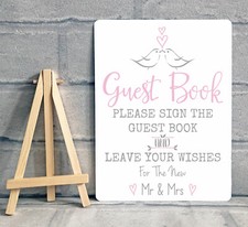 A5 Metal Guest Book Wishing Well Tree Hearts Sign Wedding Civil Partnership 