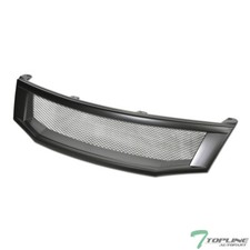 Topline For 2008-2010 Accord 4 Door Sedan Aluminum Mesh Front Grille - Matte Blk