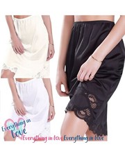 Illusion 1017 Women Premium Nylon Classic Half Slip Skirt With Lace Trim 18" 24"
