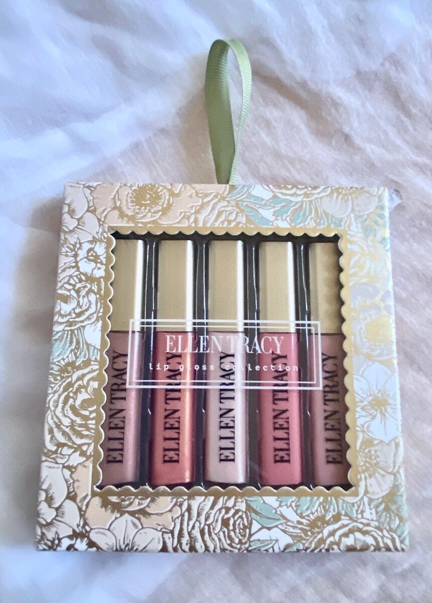 ELLEN TRACY Lip Gloss Collection | 5 Deluxe Essentials - Gold Set 2