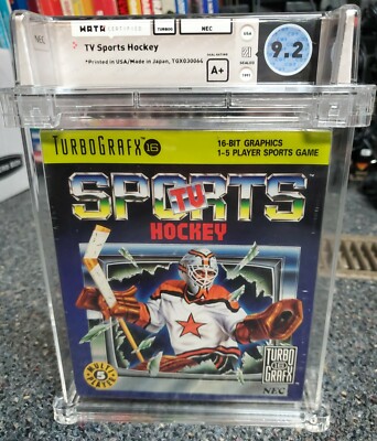 Turbo Grafx 16 -TV Sports Hockey - TG16 New Sealed - WATA Graded 9.2 A+