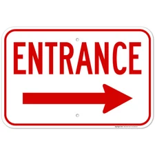Right Arrow Entrance Sign,