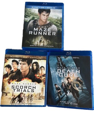 The Maze Runner, The Scorch Trials,  The Death Cure, Trilogy, Blu-ray 3 Movies