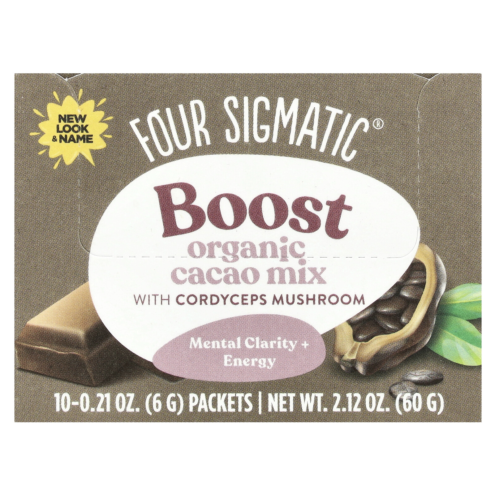 Горячий какао-микс Four Sigmatic Mushroom 10 пакетиков по 0 2 унции по 6 г каждый органический палео 3590₽