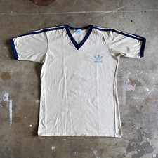 1970s VINTAGE 70s ADIDAS TREFOIL V-NECK T-SHIRT MEN SZ M RUNNING NIKE 80s