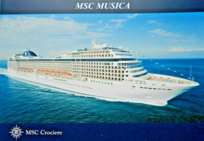 Music Ship Postcard - MSC Cruises