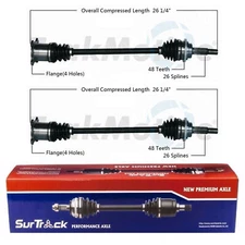 For Lexus RX400h Toyota Highlander AWD 06-08 2 Rear CV Axle Shafts SurTrack Set