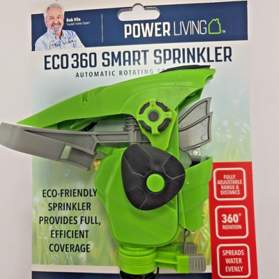 Power Living Eco 360 Smart Sprinkler Automatic Rotating GS191800A New