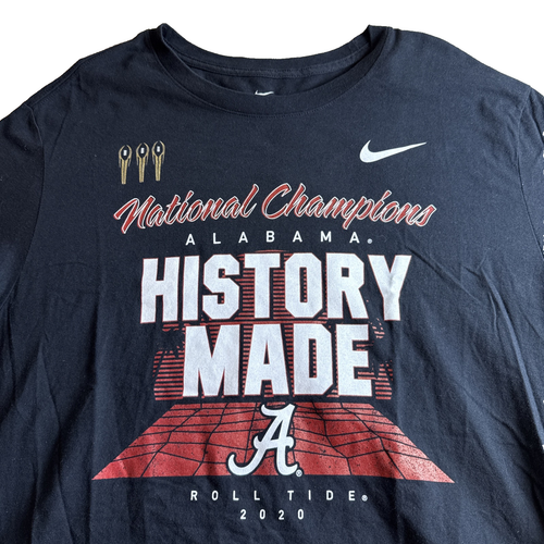 Nike Tee Shirt Alabama Crimson Tide Mens XXL Extra Large Roll Tide Black 2020