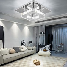 Kristall Deckenlampe LED Deckenleuchte Schlafzimmer Lampe Kronleuchter Lüster DE