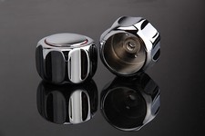 Heavy Round Metal Handle Tap Top/Head Chrome Plated  (HOT & COLD) Pair 