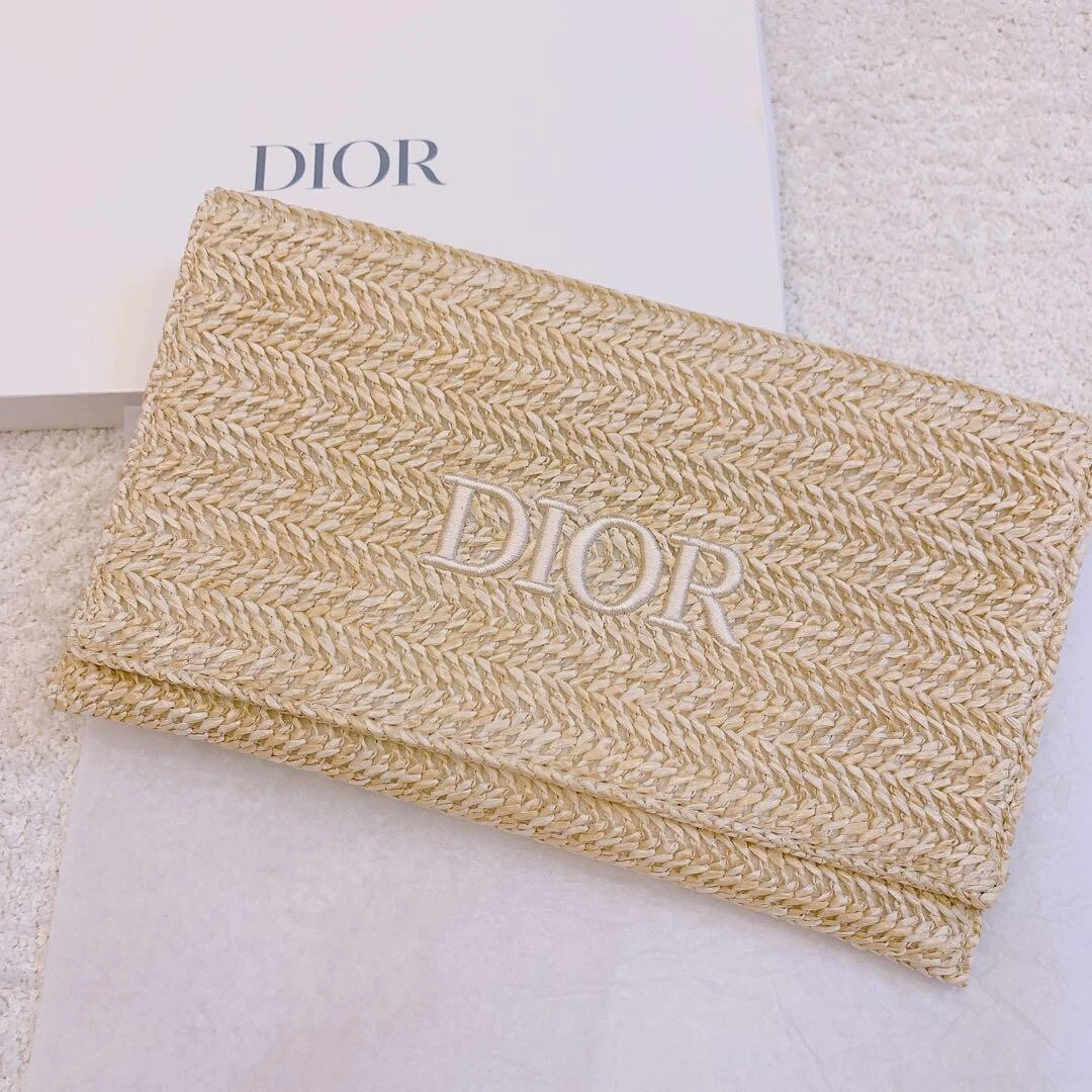Christian Dior DIORIVIERA Pochette Pochette Pochette Rotin Beige avec Boîte 2023 NEUF JAPON